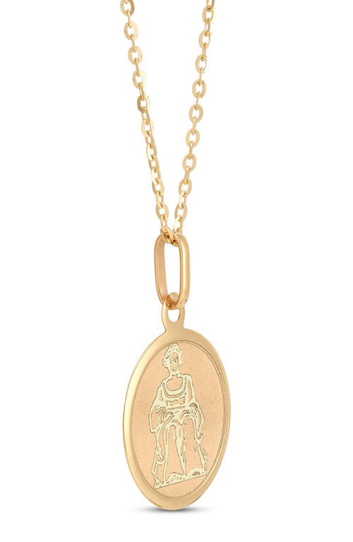 Frankie & Zoe Virgo Pendant Necklace In Gold