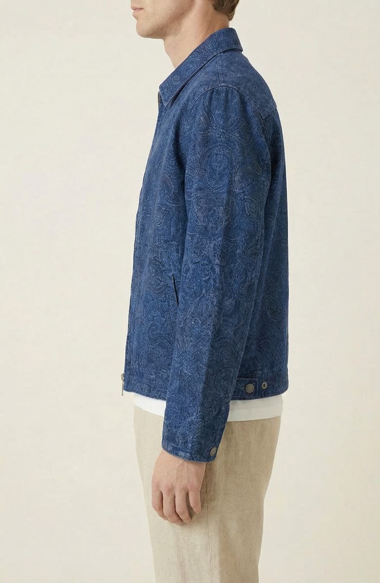 Modenaire Textured Zip Front Jacket, Alternate, color, Navy