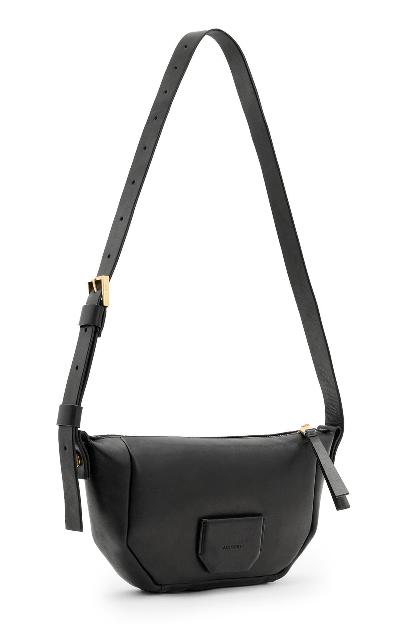 AllSaints Madea Leather Crossbody, Alternate, color, 