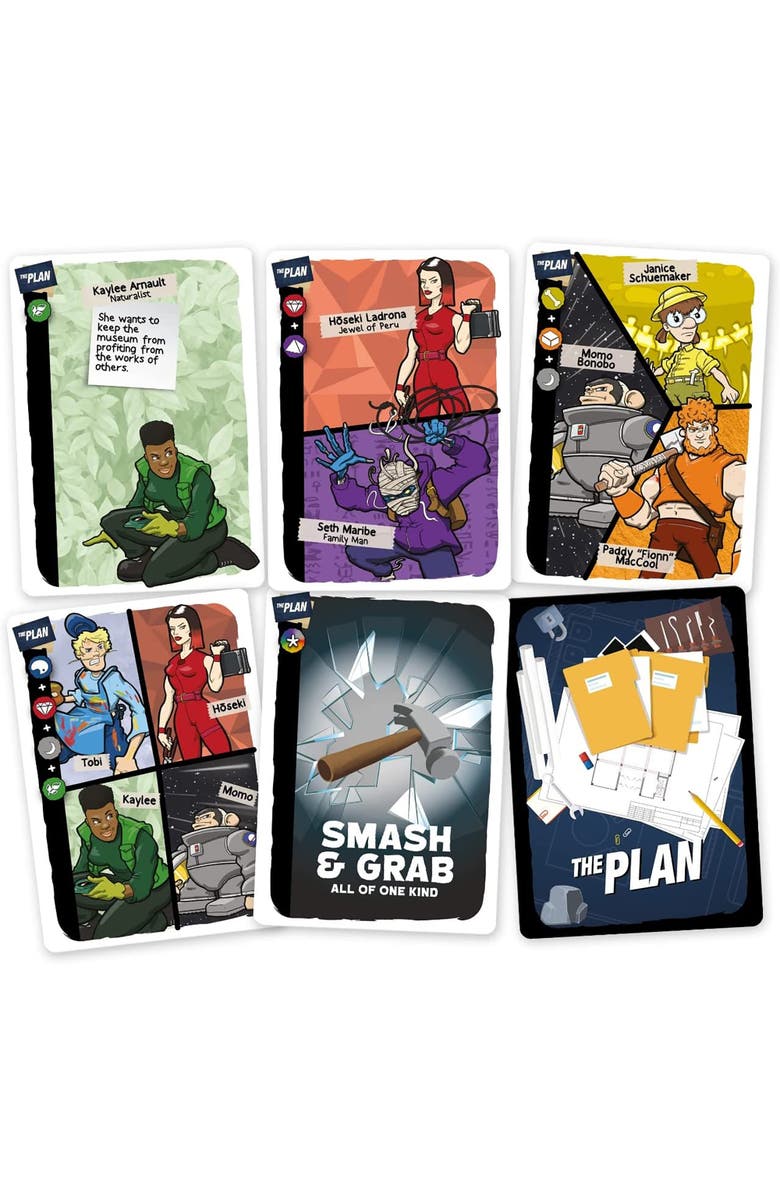 R&R Games , Museum Heist Card & Tile Game, Clever Card Management, Ages 8+, Alternate, color, Multicolored
