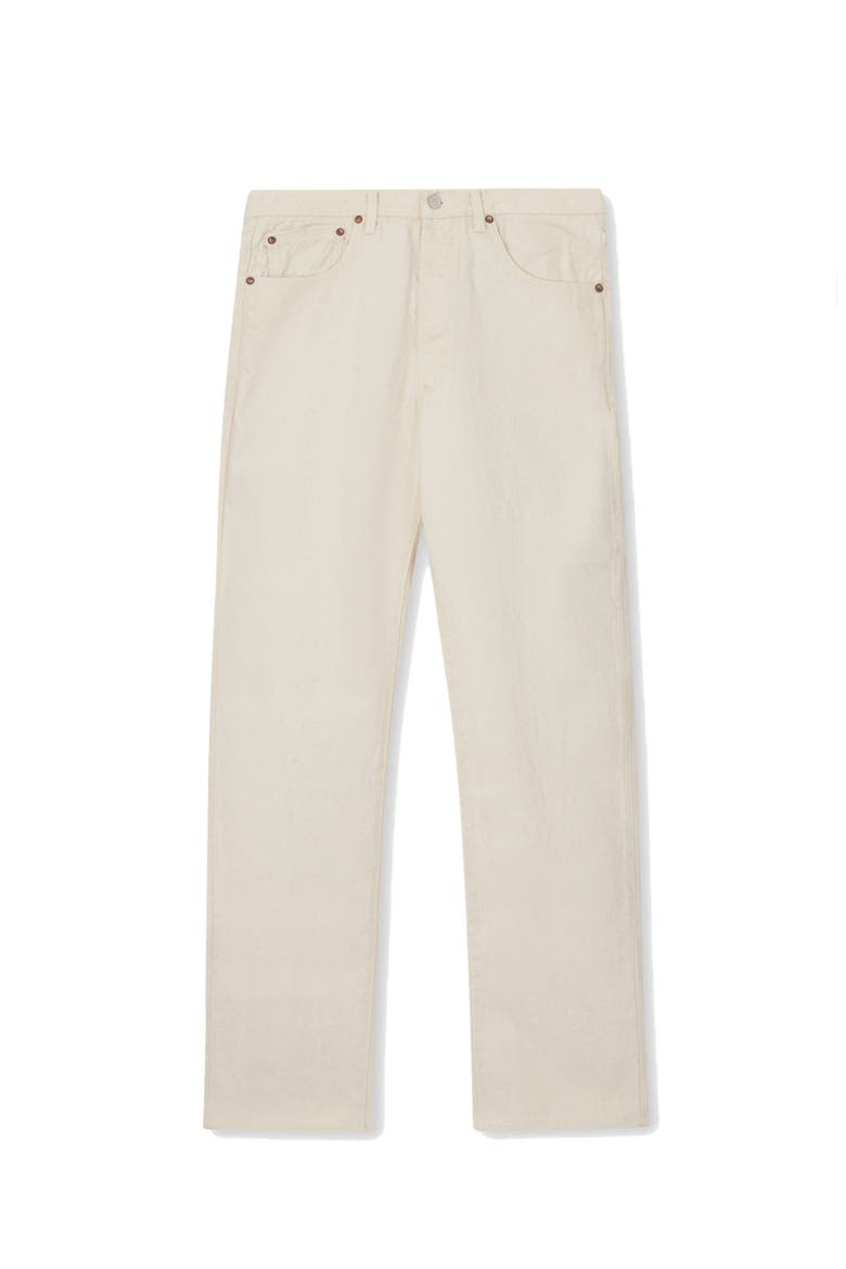 Barney Five Pocket Loose Fit Denim, Main, color, Ecru