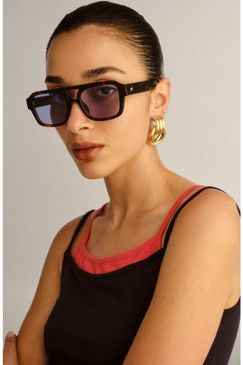 Subzero 54mm Aviator Sunglasses, Alternate, color, TORT / BLUE TINT