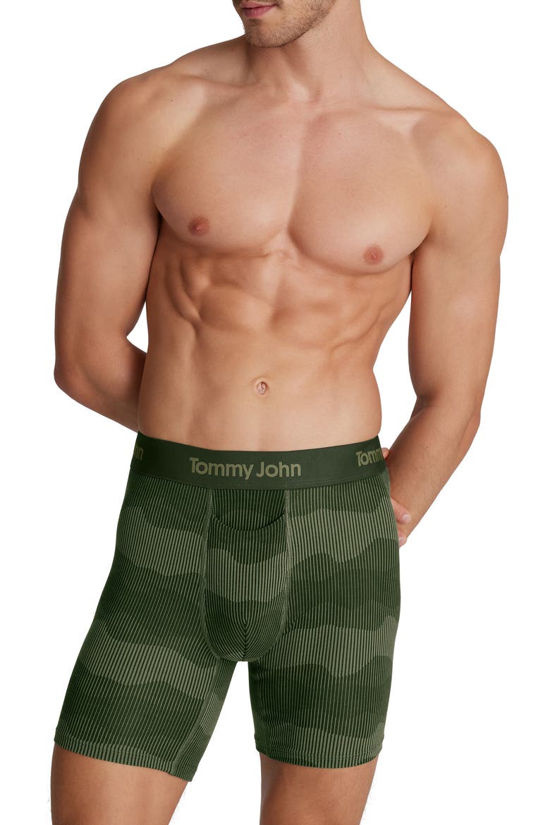 Second Skin 6-Inch Boxer Briefs, Main, color, DUFFEL BAG STRIPE MOUNTAINS