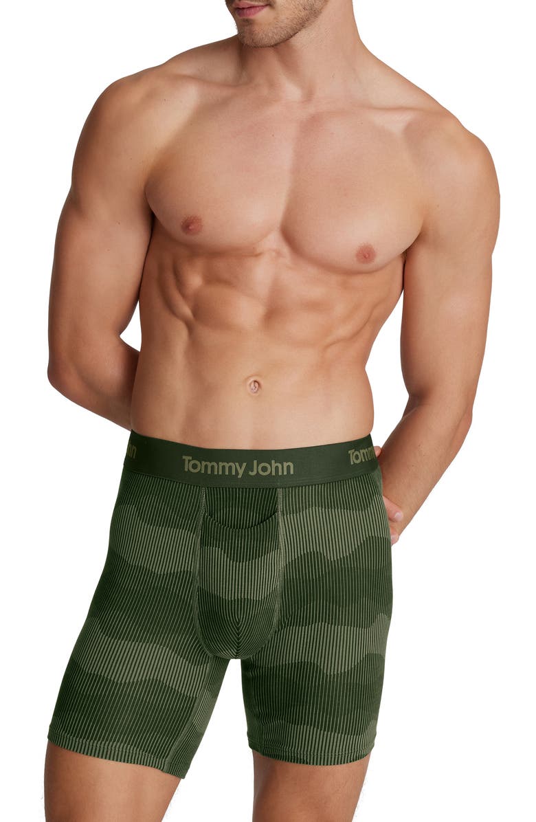 Tommy John Second Skin 6-Inch Boxer Briefs, Main, color, Duffel Bag Stripe Mountains