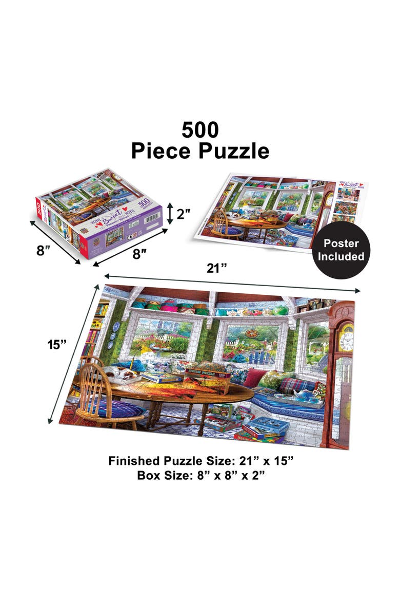 Puzzler's Retreat 500 Piece Puzzle, Alternate, color, Multicolor