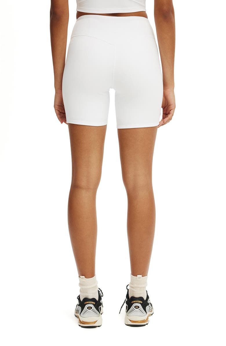 COTTON ON BODY Women's Active Ultra Soft Contour Bike Short, Alternate, color, White
