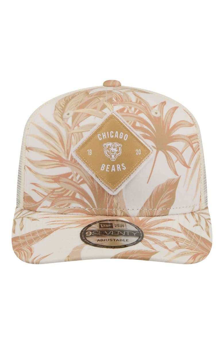New Era Men's New Era Tan Chicago Bears Tonal Palm COOLERA 9SEVENTY Adjustable Trucker Hat, Alternate, color, Tan
