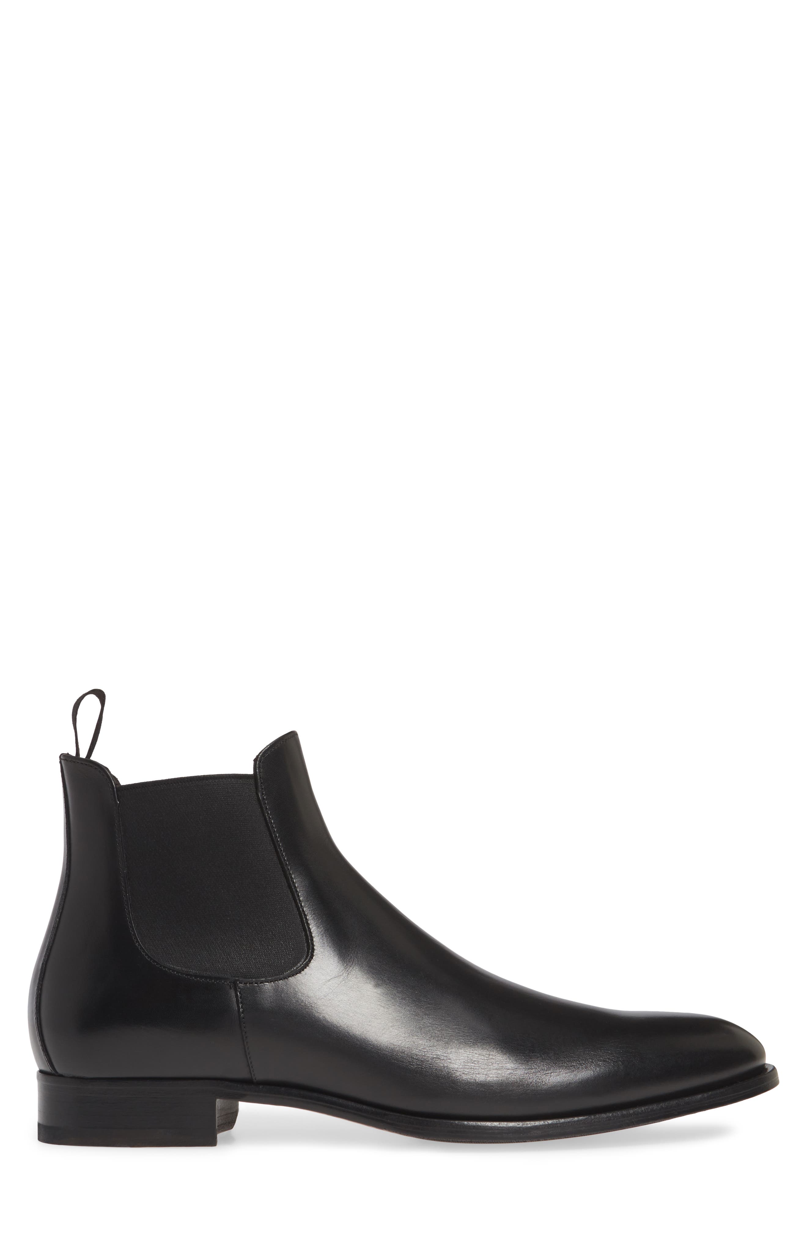Shelby Mid Chelsea Boot, Alternate, color, BLACK LEATHER