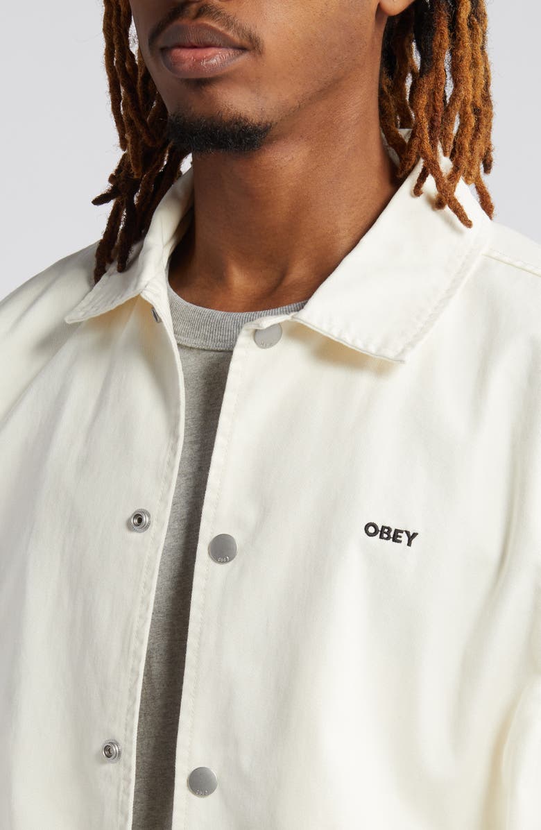 Obey Icon Face Varsity Jacket, Alternate, color, 