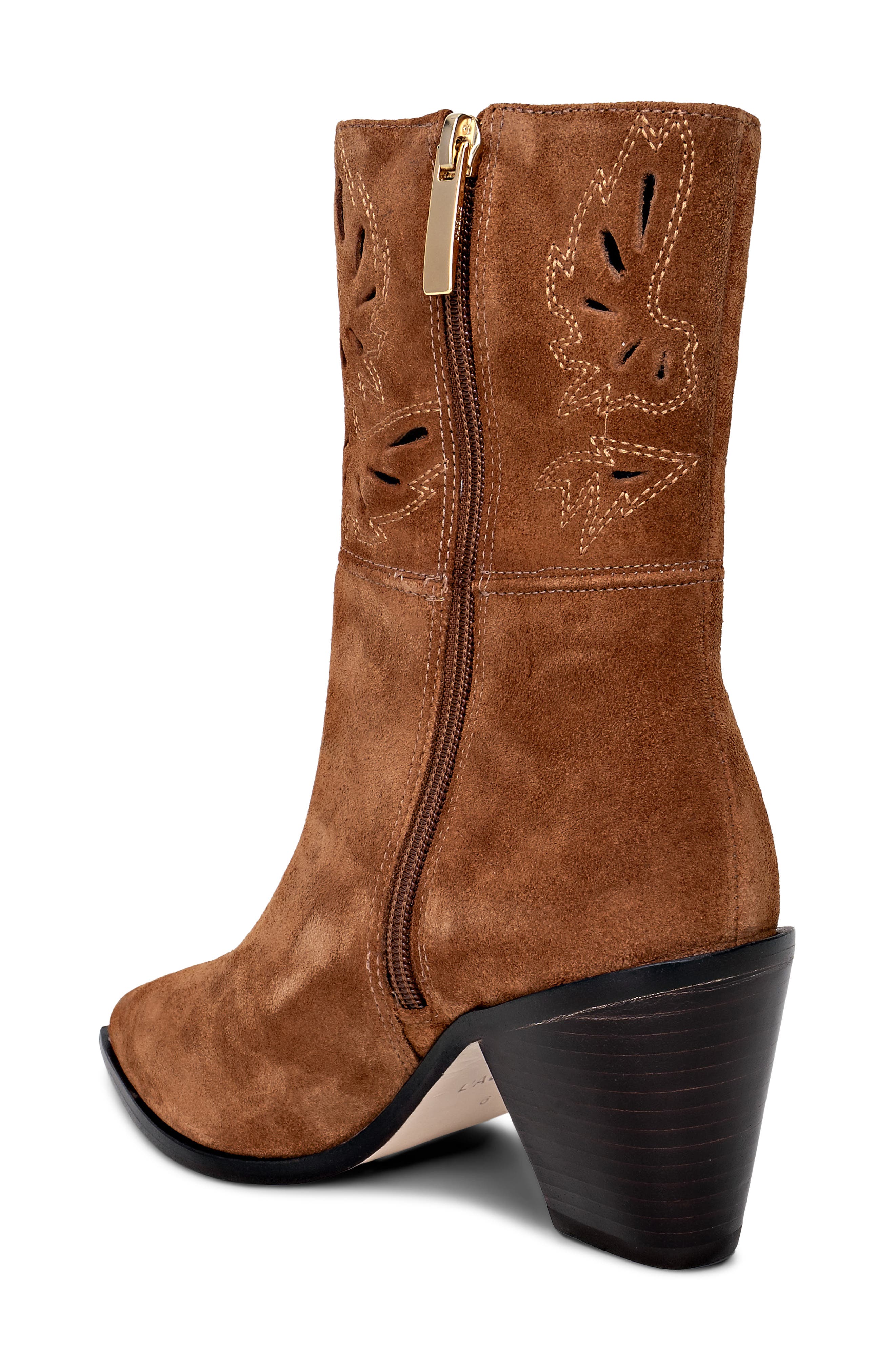 L'AGENCE Anne Western Boot, Alternate, color, Buckskin Suede