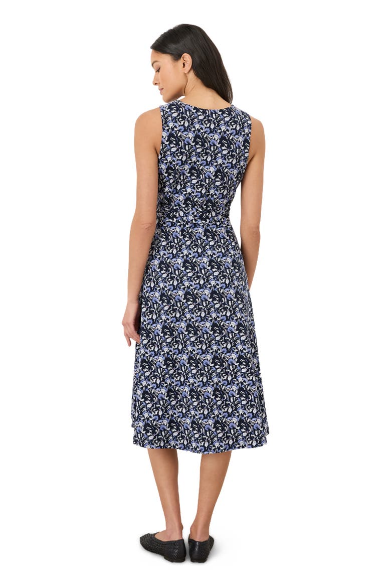 Fit & Flare Easy V-Neck Dress Made With Organic Cotton, Alternate, color, Paradise Petals Navy Blue