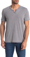 Lucky Brand Button Notch Neck T-Shirt