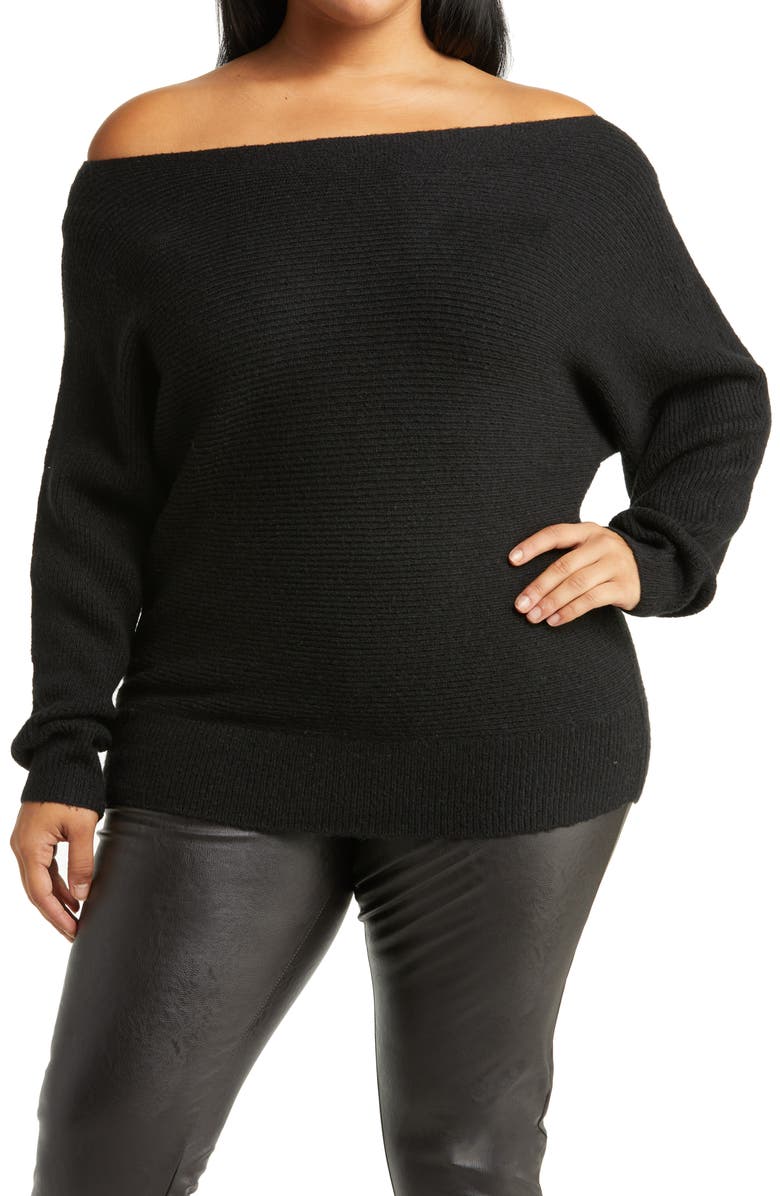 Treasure & Bond Off the Shoulder Sweater, Main, color, 