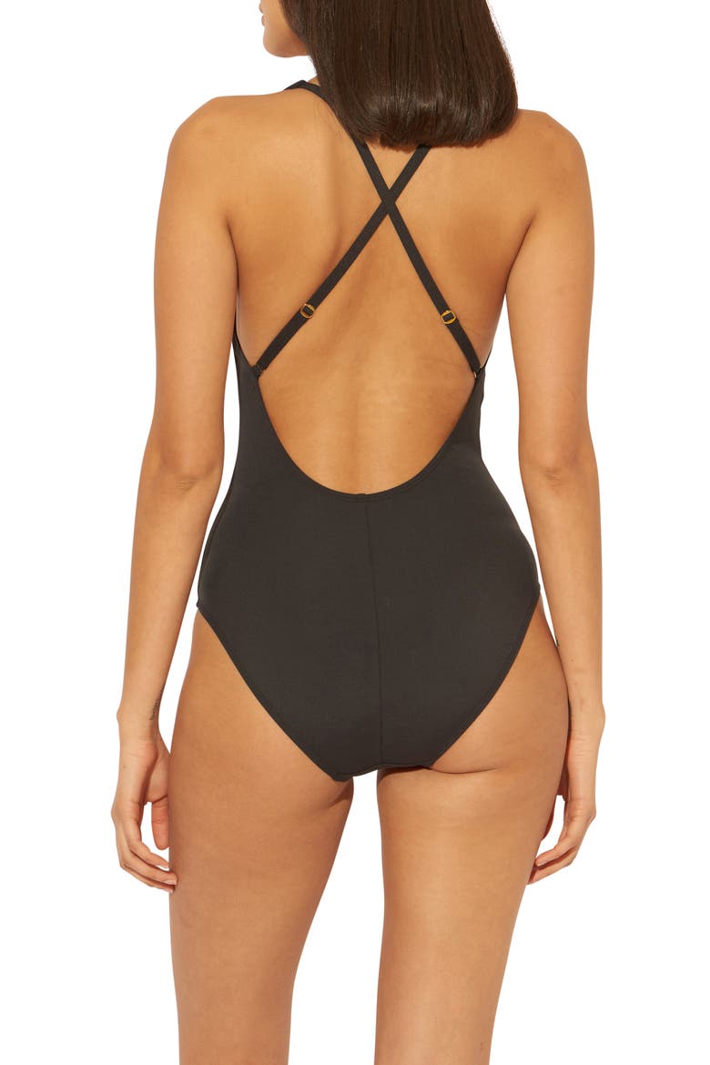 Don't Mesh With Me One-Piece Swimsuit, Alternate, color, BLACK