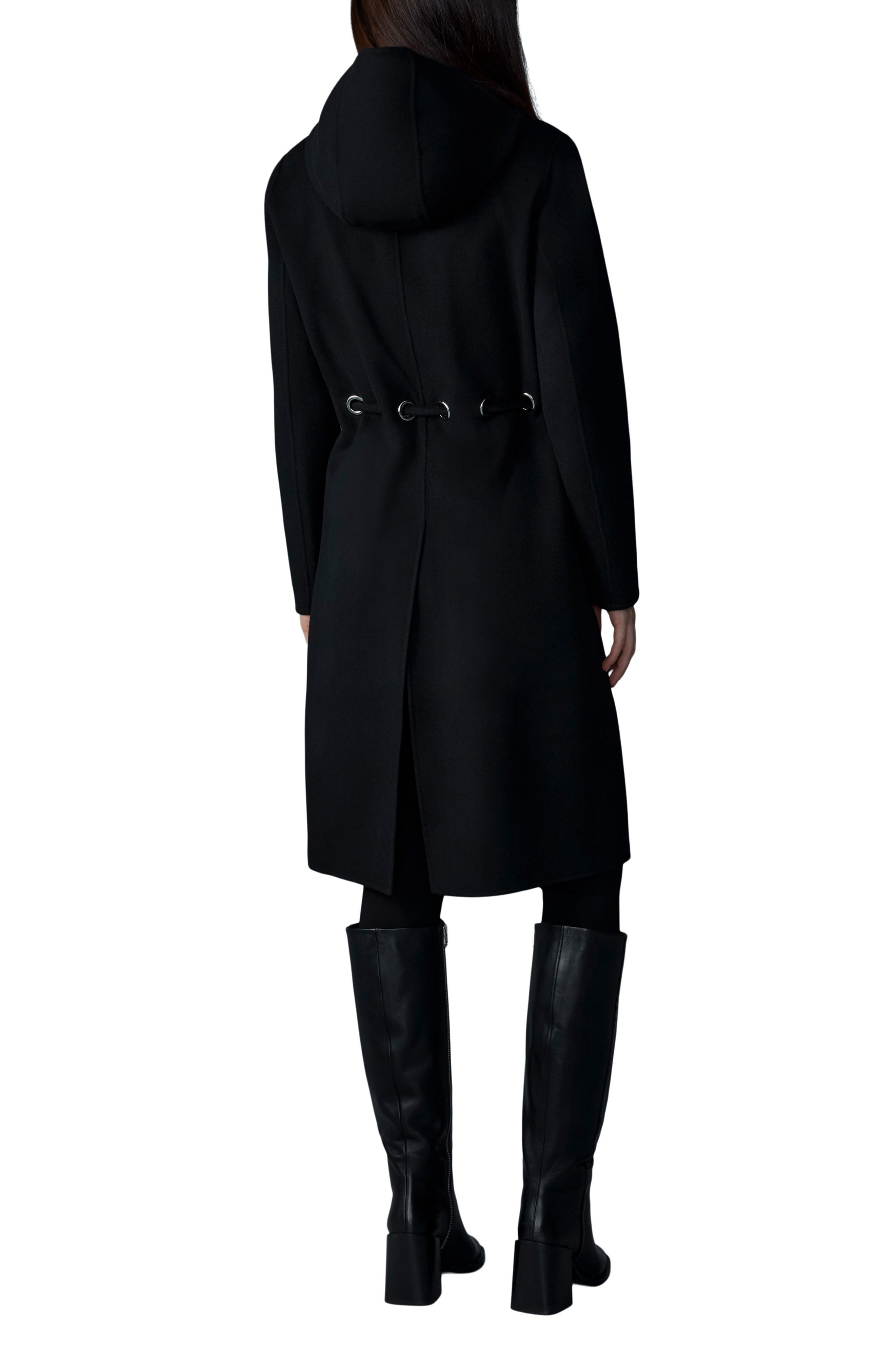 Blithe Handmade Wool Double Face Hooded Coat - image 2