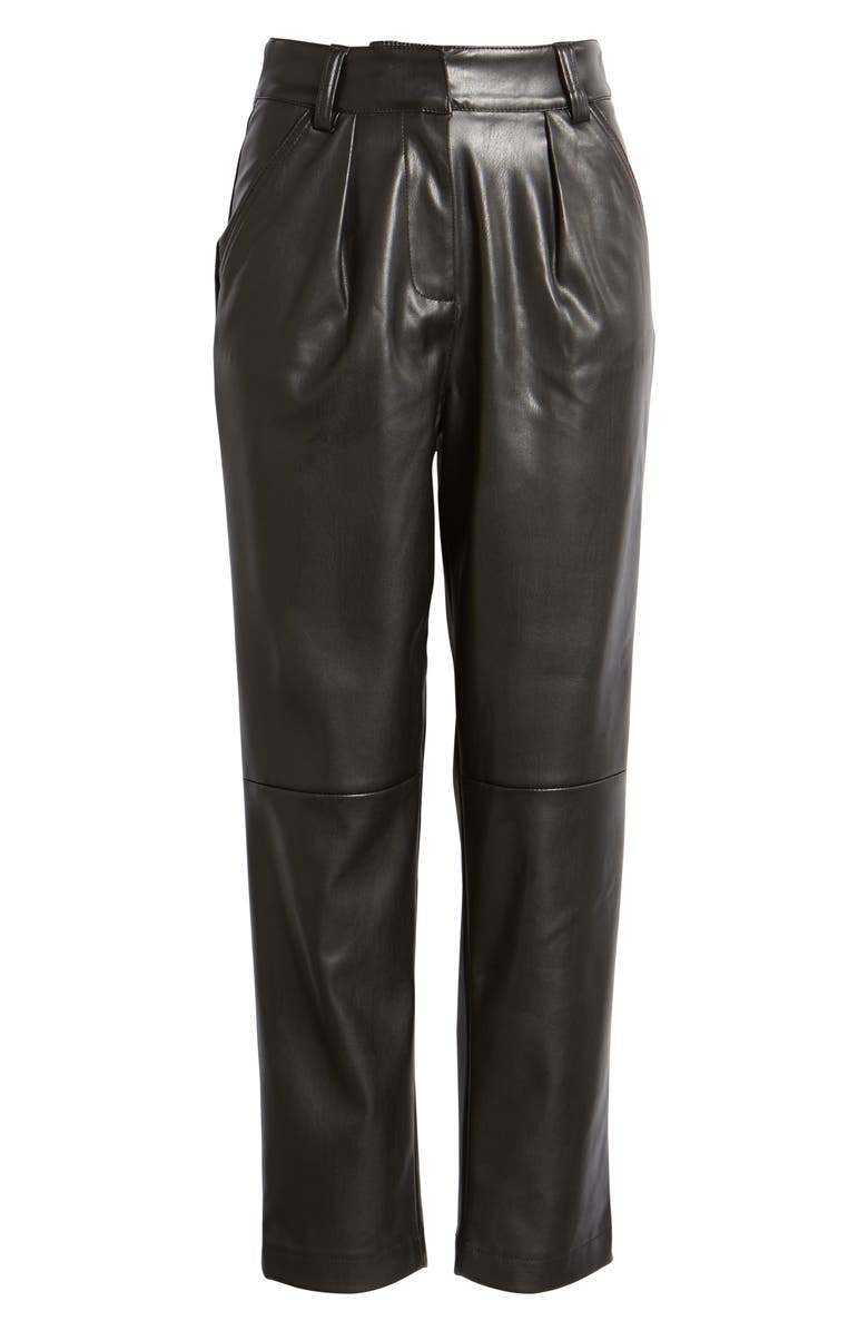 Topshop Faux Leather Trousers, Main, color, 