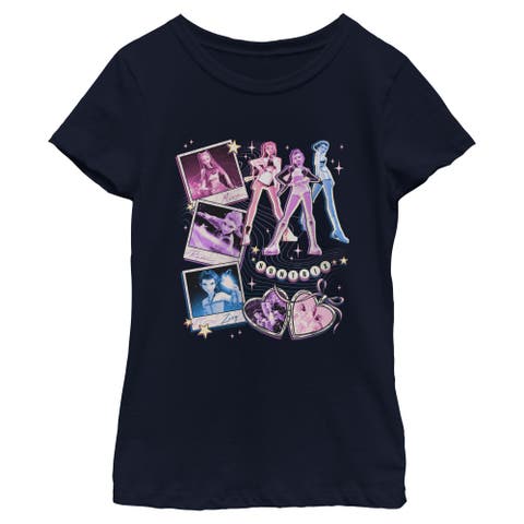 Girl's KPop Demon Hunters Huntrix Cute Instant Film Portrait  Graphic T-Shirt