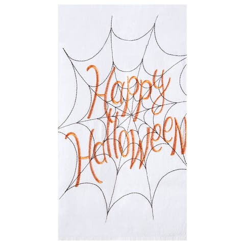 Happy Halloween Embroidered Flour Sack Cotton Kitchen Towel