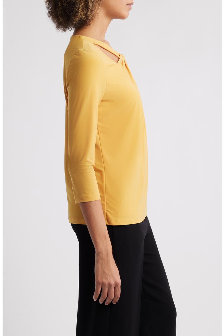 Sleeveless Twist Front Jersey Top, Alternate, color, GOLD SIGNATURE