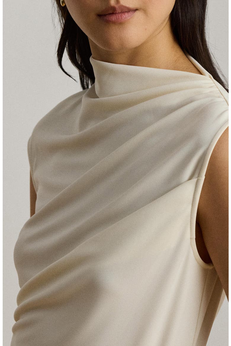 Shirred Stretch Matte Jersey Top, Alternate, color, MASCARPONE CREAM