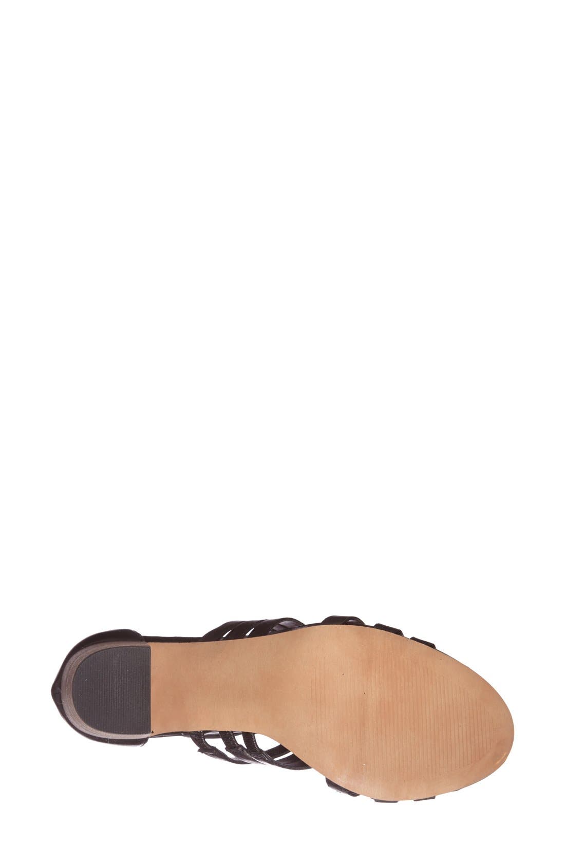 'Elise' Gladiator Sandal, Alternate, color, BLACK