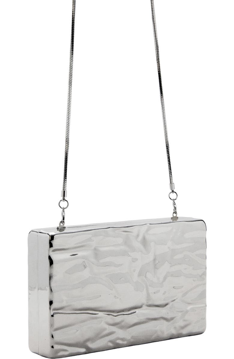 MANGO Textured Metal Clutch, Alternate, color,