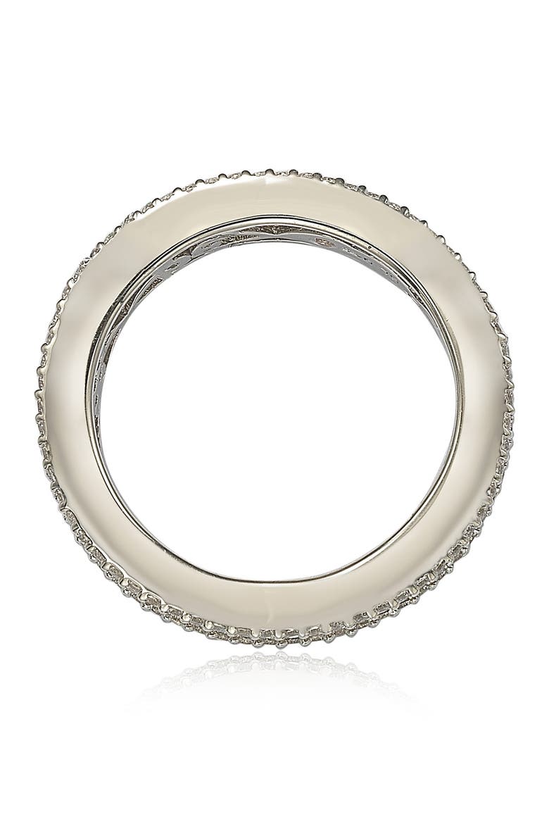 Brown & White CZ Band Ring, Alternate, color, BROWN