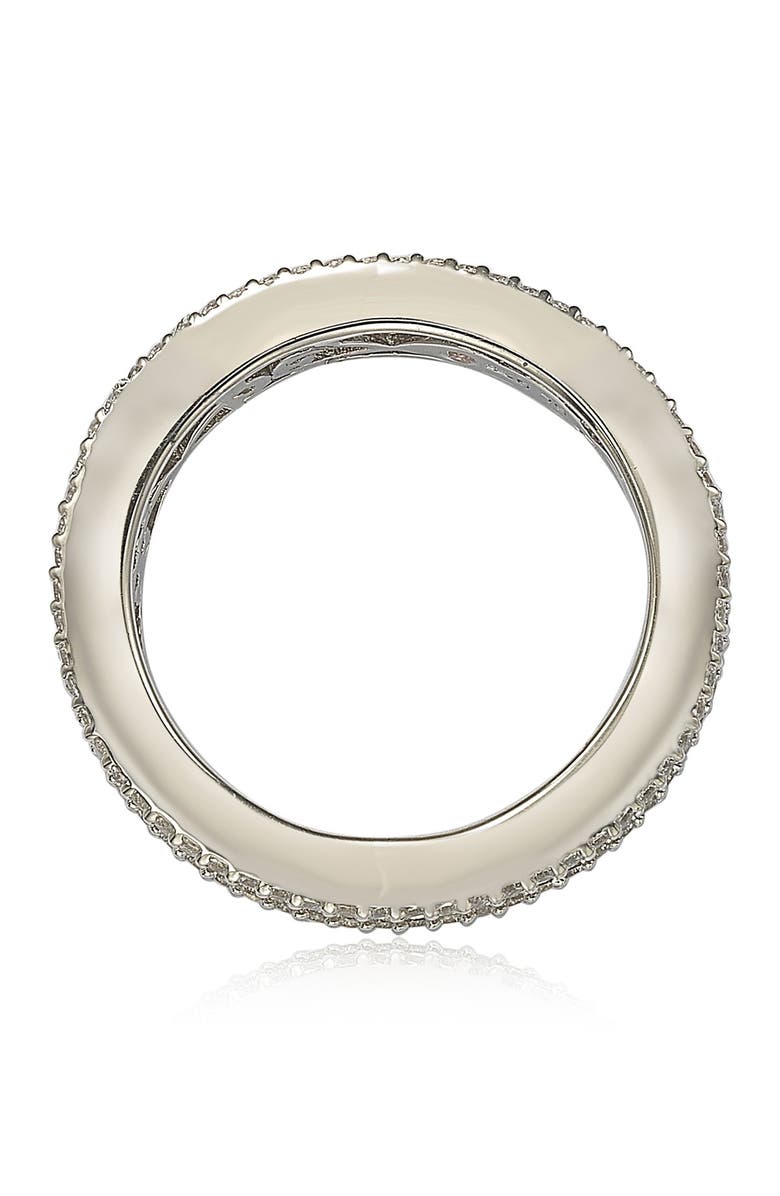 SUZY LEVIAN Brown & White CZ Band Ring, Alternate, color, Brown