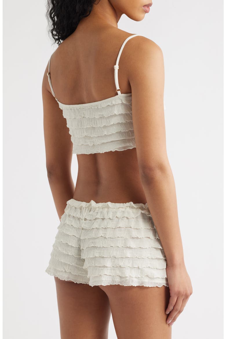 Sofi Tiered Ruffle Crop Camisole, Alternate, color, WHITE