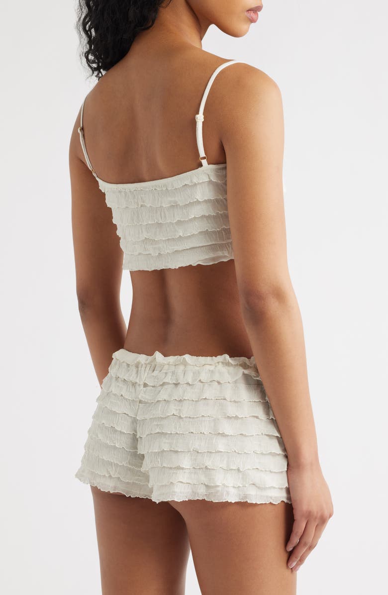 Bella Venice Sofi Tiered Ruffle Crop Camisole, Alternate, color, White