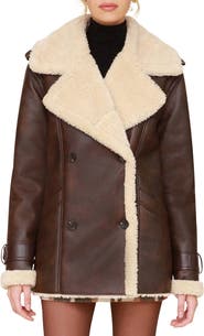 Avec Les Filles Faux Shearling Coat