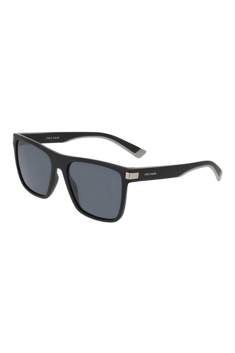 55mm Square Sunglasses, Alternate, color, BLACK