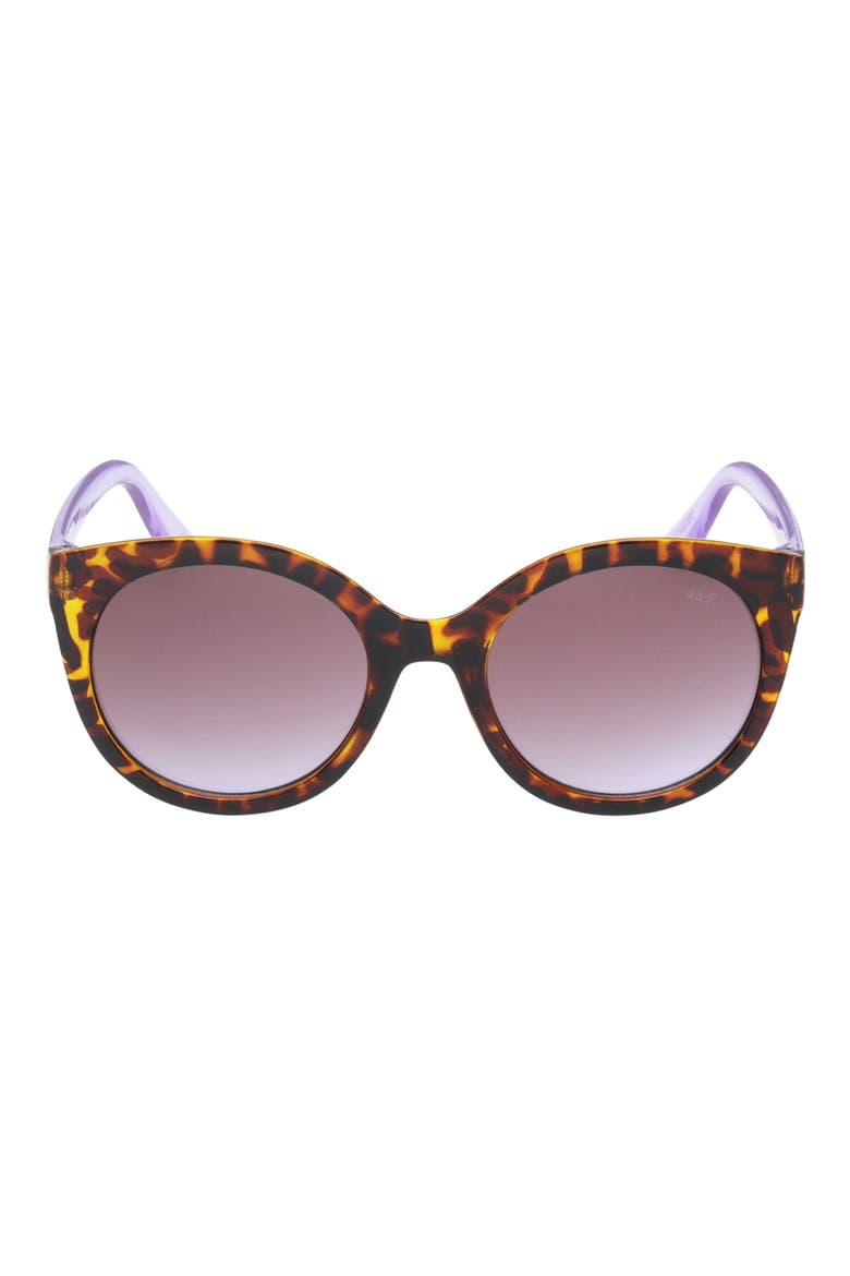 Kids' Gradient Geometric Sunglasses, Main, color, DARK HAVANA / GRADIENT