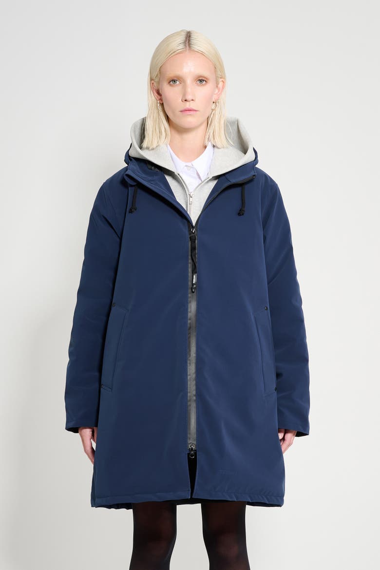Mosebacke Matte Winter Coat, Main, color, Navy