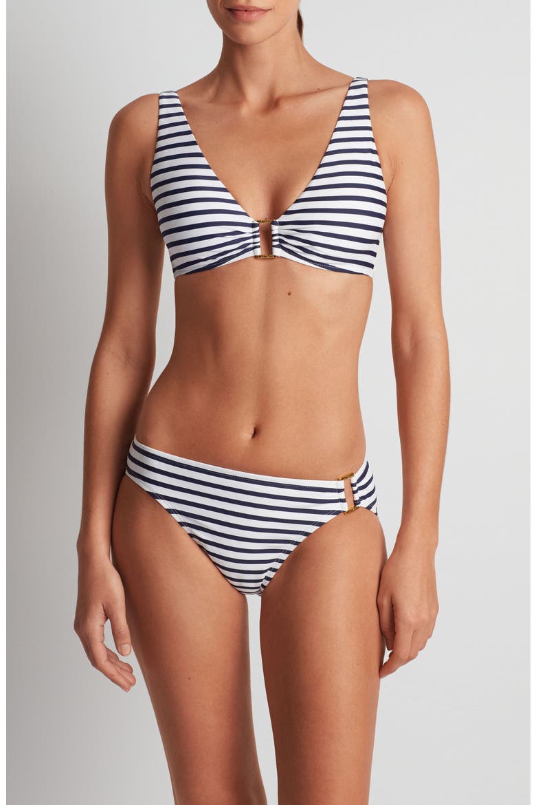Stripe Ring Bikini Bottoms, Alternate, color, NAVY WHITE