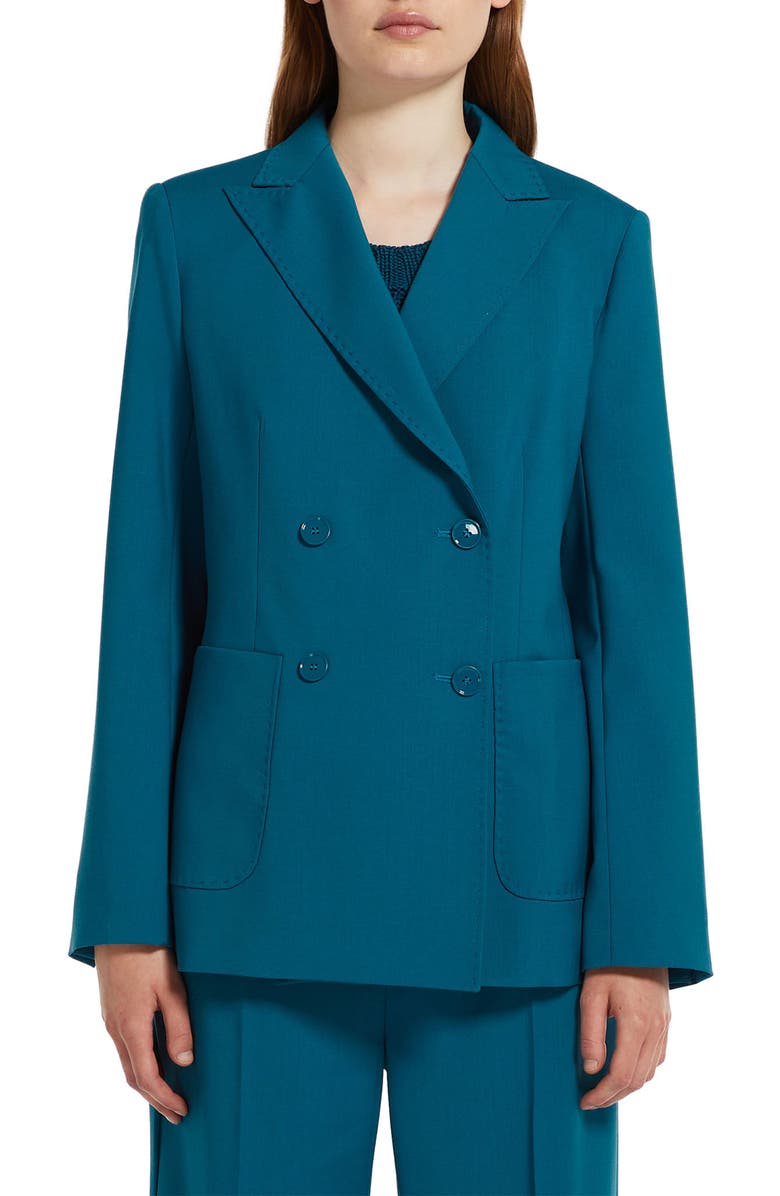 Weekend Max Mara Nervoso Double Breasted Blazer, Main, color, 