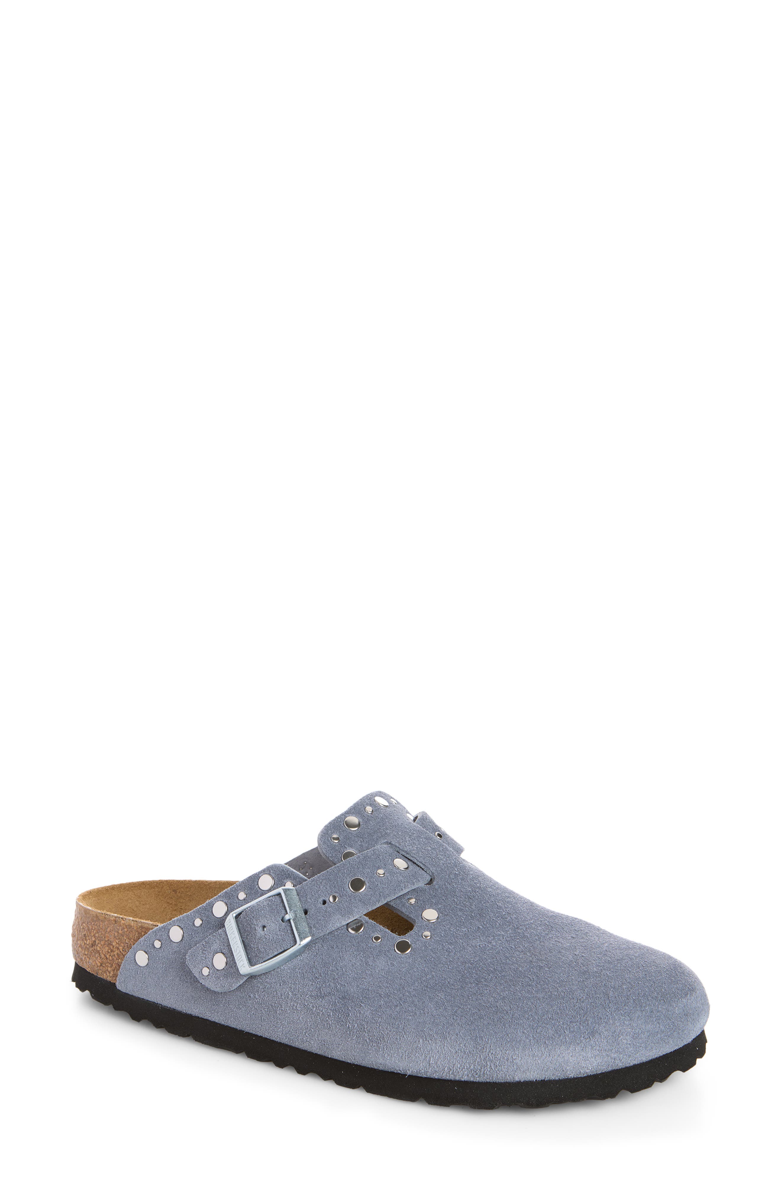 Boston Rivets Clog, Main, color, STONE BLUE