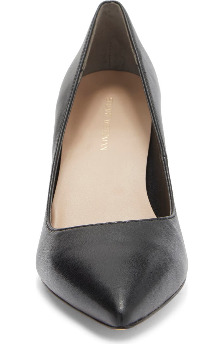 Stuart Weitzman Ave 75 Block Heel Pump, Alternate, color, Black