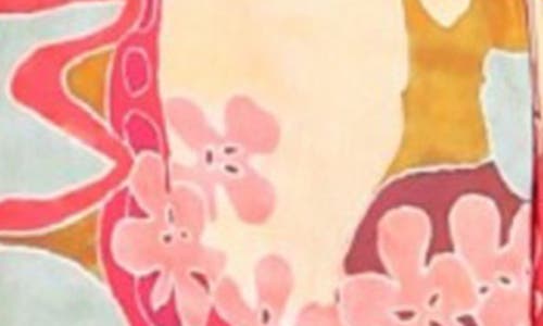 Apny Print Cotton Belted Shirtdress In Coral/pink Multi
