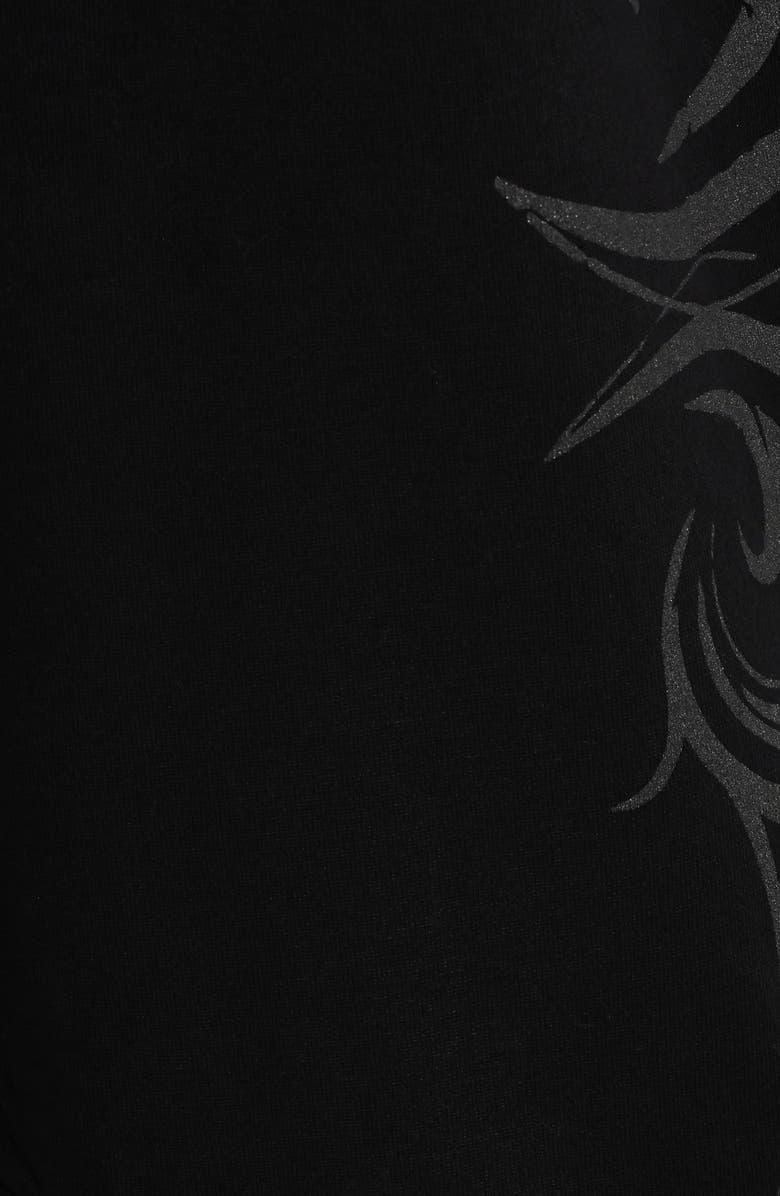 JADED LONDON Glitter Tattoo Monster Sweatpants, Alternate, color, Black