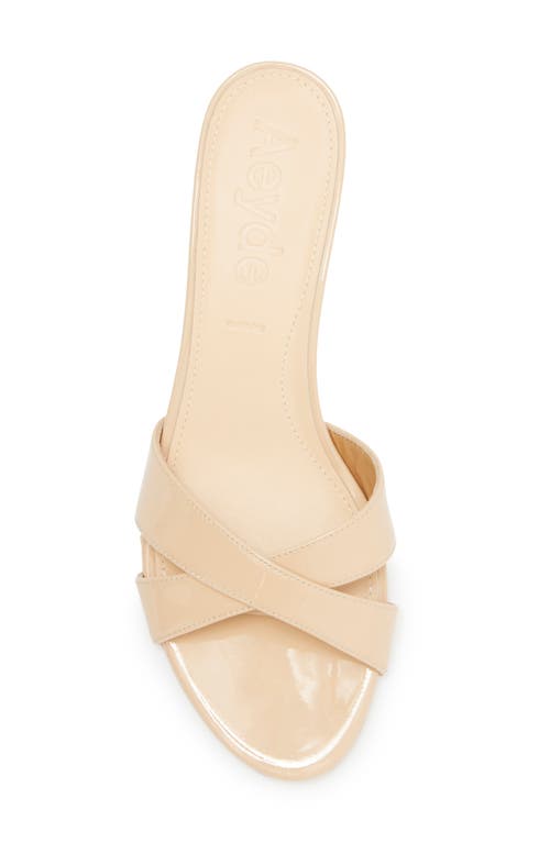 AEYDE AEYDE STINA PATENT LEATHER KITTEN HEEL SANDAL 