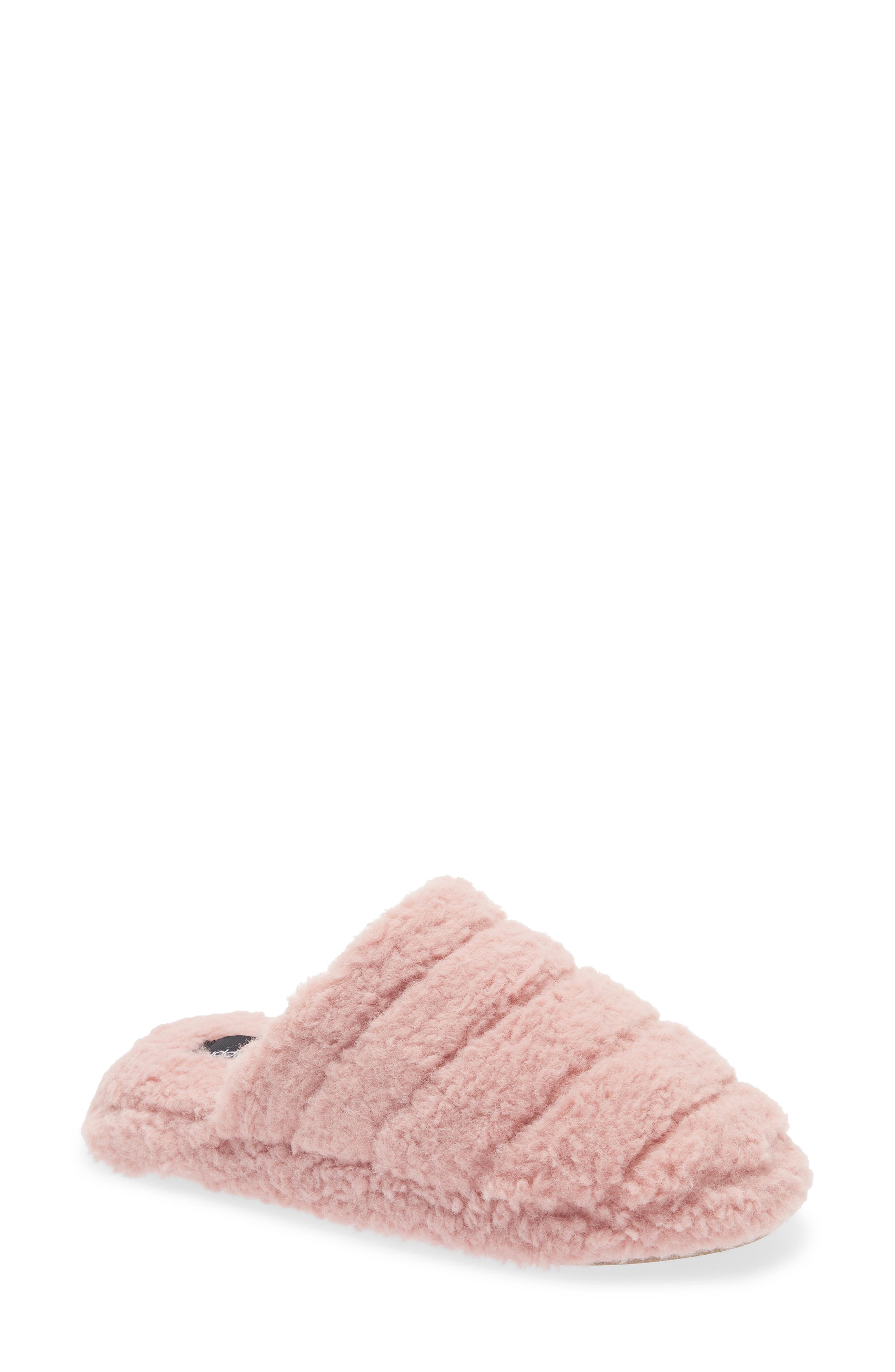 Quilted Faux Fur Scuff Slipper
