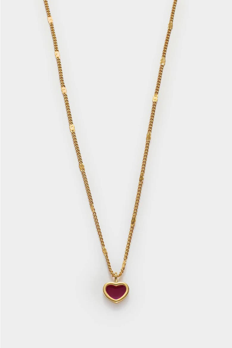 Rouge Waterproof Gold Heart Necklace, Main, color, Gold