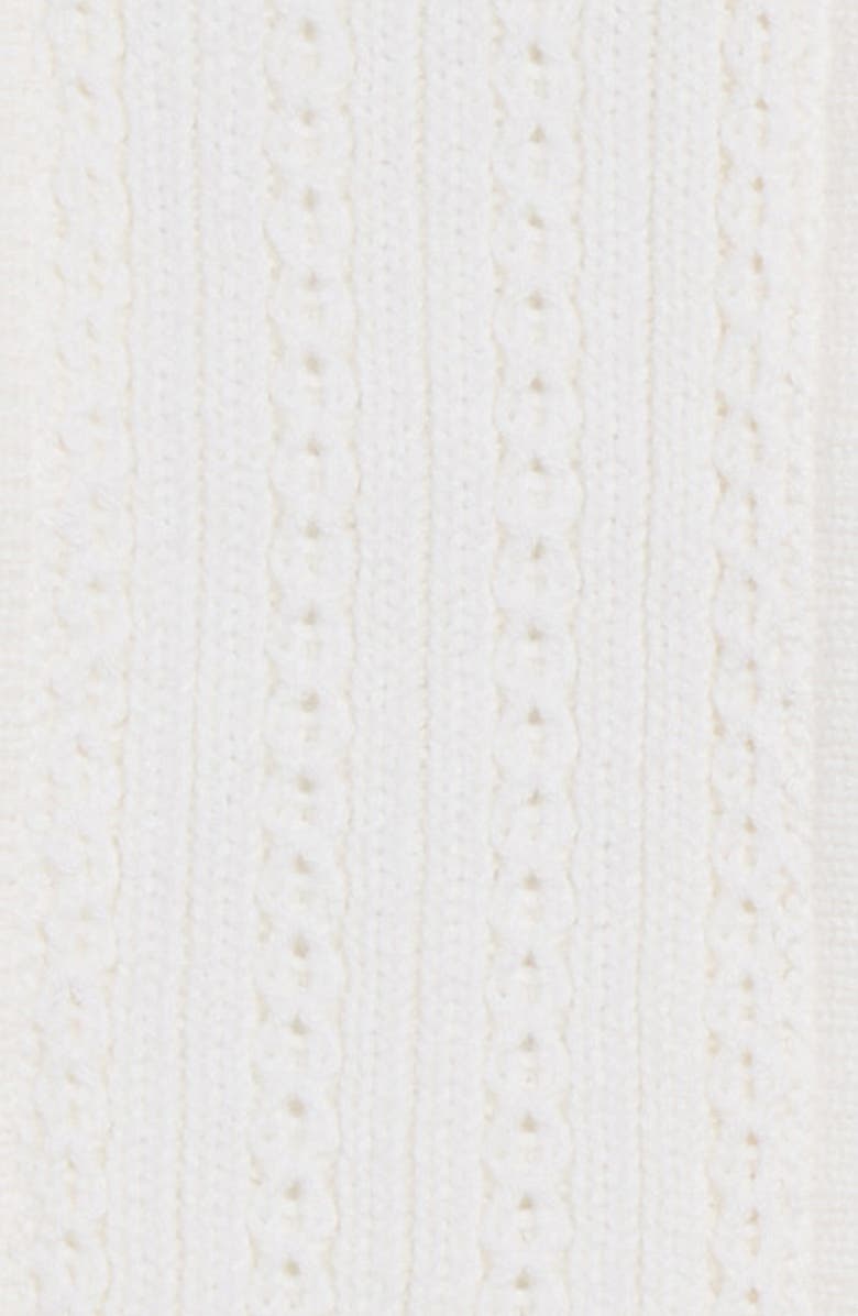 Veronica Beard Coupe Pointelle Knit Wool Blend Dickey, Alternate, color, Dove