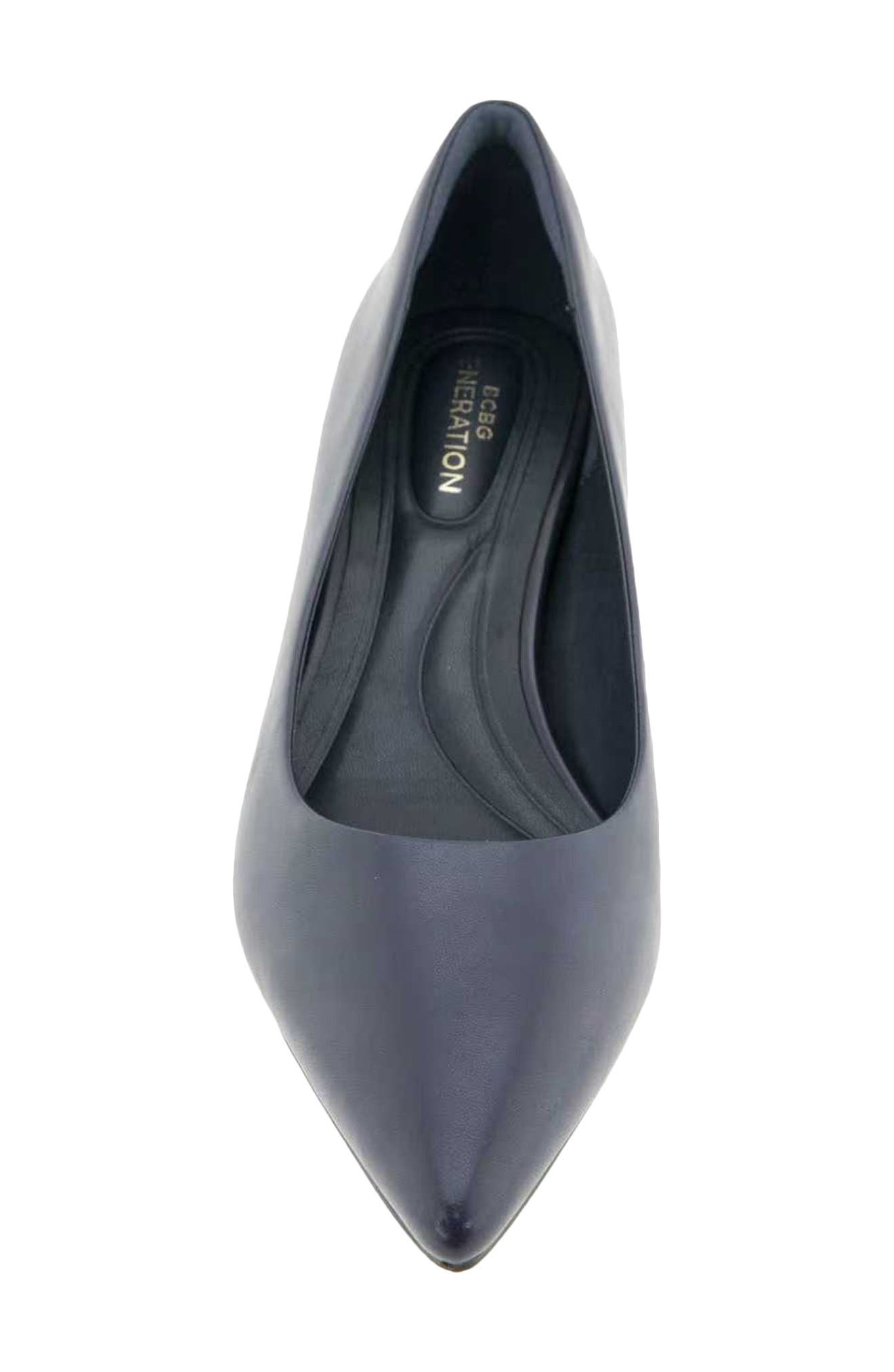 Daven Pointed Toe Kitten Heel Pump - Wide Width Available, Alternate, color, NAVY