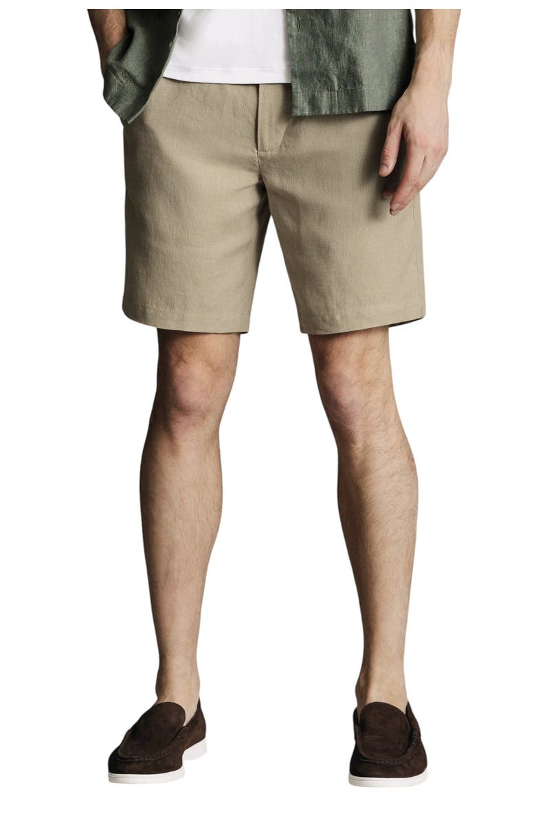 Charles Tyrwhitt Linen Shorts, Main, color, Taupe