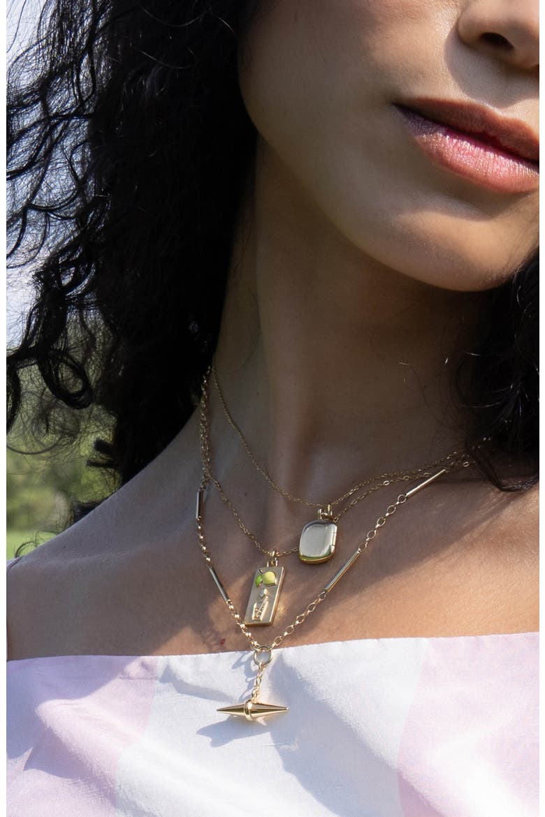 Points North 18k Gold Dangling Toggle Necklace, Alternate, color, 18K YELLOW GOLD