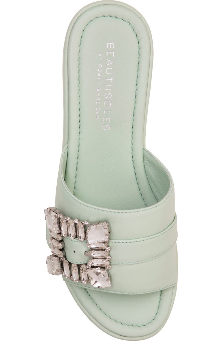 BEAUTIISOLES Dita Platform Slide Sandal, Alternate, color, Light Green