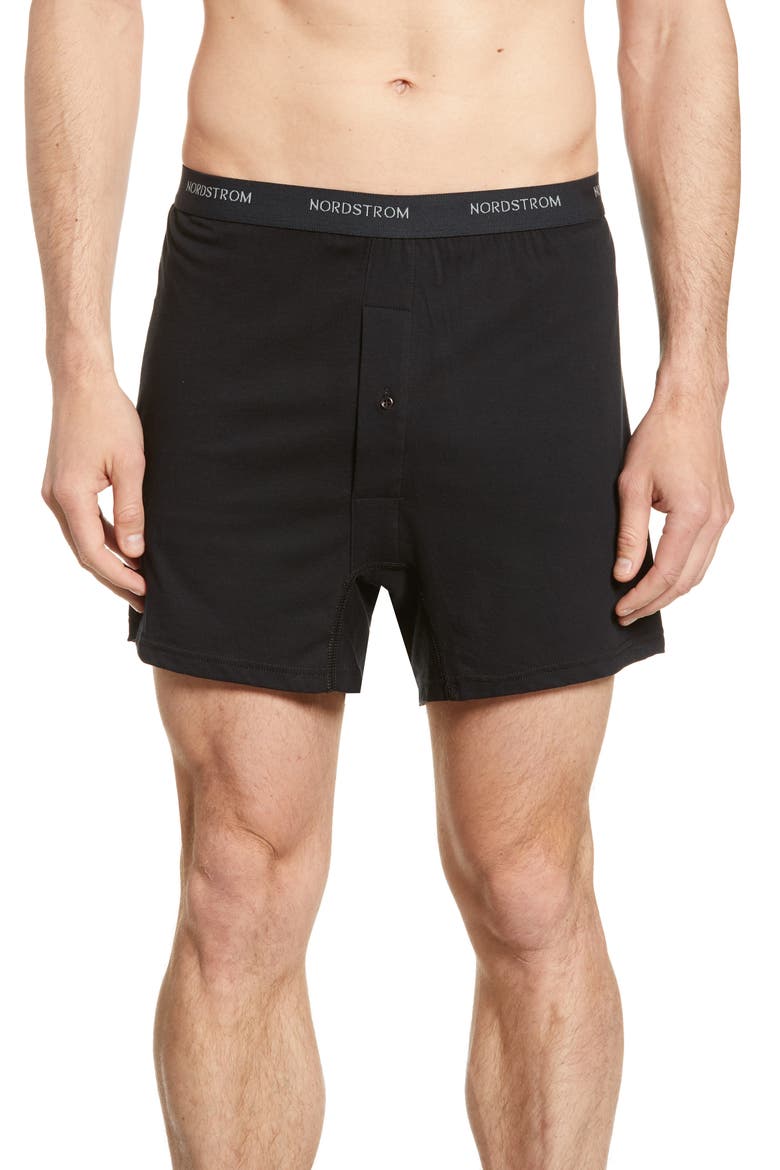 3-Pack Supima® Cotton Boxers, Alternate, color, BLACK