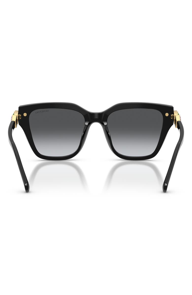 Swarovski 53mm Irregular Sunglasses, Alternate, color, Black / Polar Grey Gradient